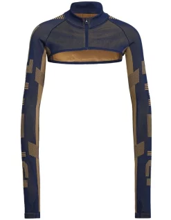 Best Sale 🌟 Adidas Karlie Kloss Seamless Knit Longsleeve Crop Top Indigo 🤩 -Cheap Sports-Tops Shop unnamed file 1203