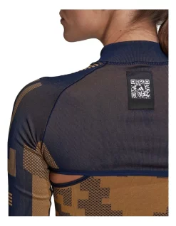 Best Sale 🌟 Adidas Karlie Kloss Seamless Knit Longsleeve Crop Top Indigo 🤩 -Cheap Sports-Tops Shop unnamed file 1205