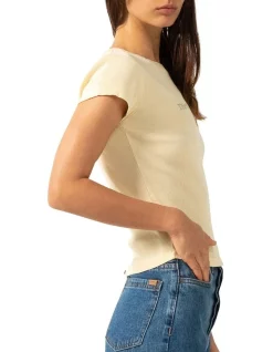 Flash Sale 🔥 Thrills Between Two Thorns Cap Sleeve Tee In Sunlight 🥰 -Cheap Sports-Tops Shop unnamed file 1339