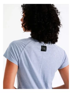 Promo 💯 Chloe & Lola Jo Burn Out Tee In Dusty Blue ⭐ -Cheap Sports-Tops Shop unnamed file 135