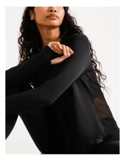 Deals 🔔 Chloe & Lola Long Sleeve Top In Black 🛒 -Cheap Sports-Tops Shop unnamed file 1511