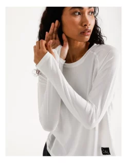 Cheapest 🌟 Chloe & Lola Long Sleeve Top In White 😀 -Cheap Sports-Tops Shop unnamed file 154