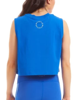 Brand new 😀 X Y Active Cropped Boyfriend Tank Top In Blue 😀 -Cheap Sports-Tops Shop unnamed file 245