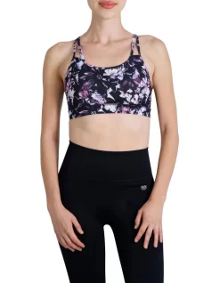 Cheap Sports-Tops Shop 39 Budget π€© Gaiam Shine Bra In Black Kaia Print π