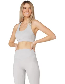 Wholesale 🔥 L'URV Racer Back Basics Crop Light Grey 🤩