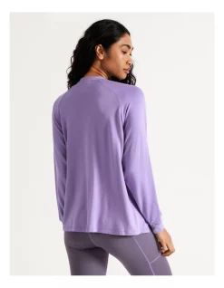 Top 10 🎁 Chloe & Lola Raglan Long Sleeve Tee In Lilac 😀 -Cheap Sports-Tops Shop unnamed file 335