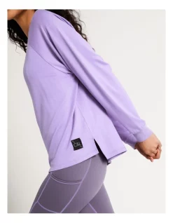 Top 10 🎁 Chloe & Lola Raglan Long Sleeve Tee In Lilac 😀 -Cheap Sports-Tops Shop unnamed file 336