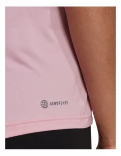 Buy 💯 Adidas Aeroready Made For Training Minimal T-Shirt In Light Pink 🧨 -Cheap Sports-Tops Shop unnamed file 37