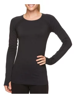 Budget ⌛ Gaiam Warrior Seamless Longsleeve Tee In Black ⌛