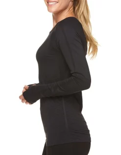 Budget ⌛ Gaiam Warrior Seamless Longsleeve Tee In Black ⌛ -Cheap Sports-Tops Shop unnamed file 385
