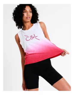 Flash Sale π Chloe & Lola Relaxed Tank Top In White And Pink π