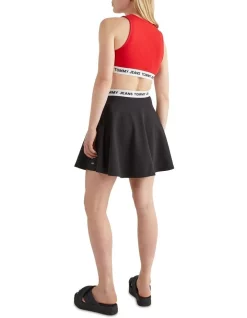 Discount 🔥 Tommy 👖 Jeans Super Crop V-Logo Waistband Top In Red 💯 -Cheap Sports-Tops Shop unnamed file 446