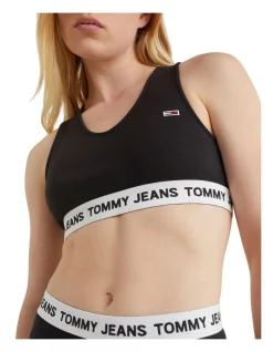 Cheap ✨ Tommy 👖 Jeans Super Crop V-Logo Waistand Top In Black ❤️ -Cheap Sports-Tops Shop unnamed file 449