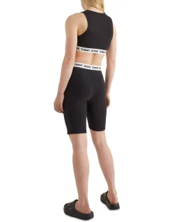 Cheap ✨ Tommy 👖 Jeans Super Crop V-Logo Waistand Top In Black ❤️ -Cheap Sports-Tops Shop unnamed file 450