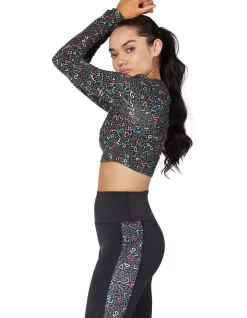 Buy 🔥 L'URV Twisting Printed Crop Top Black ✨ -Cheap Sports-Tops Shop unnamed file 525