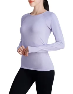 Outlet 👍 Gaiam Warrior Seamless Longsleeve Tee In Lavender 💯 -Cheap Sports-Tops Shop unnamed file 53