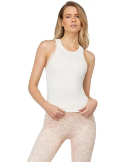 Flash Sale β€οΈ L'URV Botanical Slim Tank White π€©