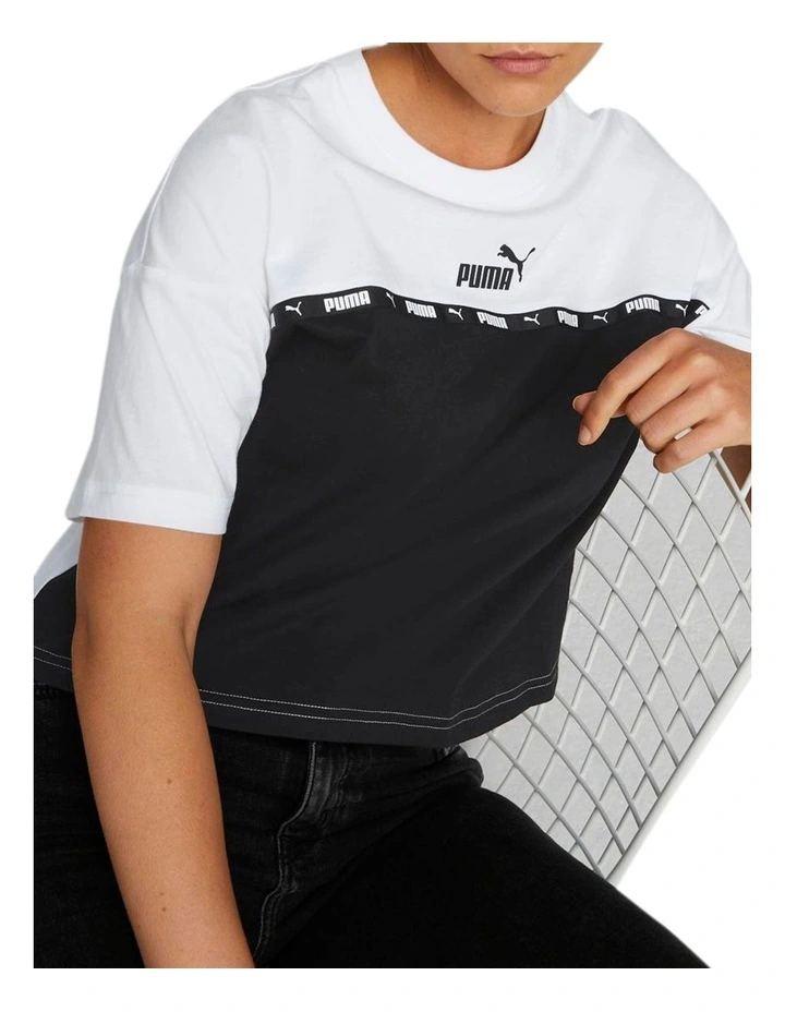 Coupon ๐ PUMA Power Tape Tee In White/Black ๐ 4 Coupon ๐ PUMA Power Tape Tee In White/Black ๐ - Image 2