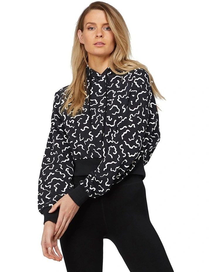 Cheapest π₯° L'URV Twitchy Printed Cropped Sports Hoodie Black π 3 Cheapest π₯° L'URV Twitchy Printed Cropped Sports Hoodie Black π