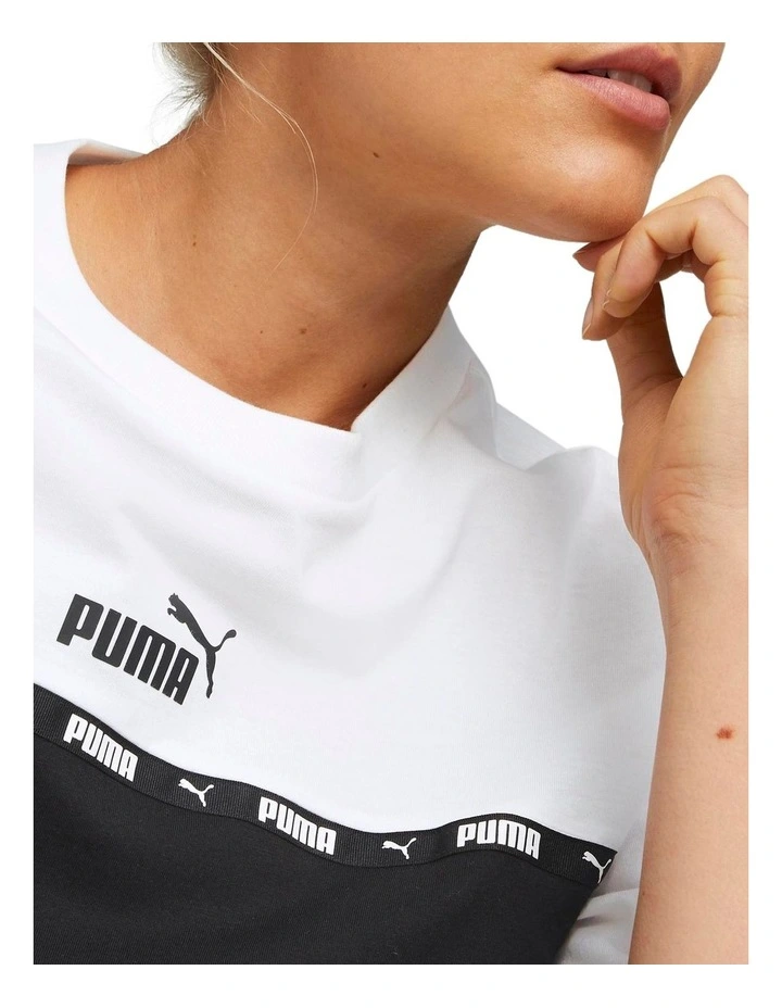 Coupon ๐ PUMA Power Tape Tee In White/Black ๐ 6 Coupon ๐ PUMA Power Tape Tee In White/Black ๐ - Image 4