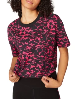 Cheap 🔔 L'URV Tortoise Dream Printed Cropped Tee Hot Pink ⭐ -Cheap Sports-Tops Shop unnamed file 651