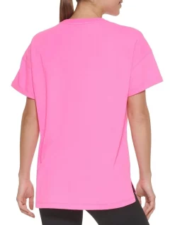 Cheapest 🎉 DKNY Sport Layered Shadow Logo Tee Laser Pink 🎉 -Cheap Sports-Tops Shop unnamed file 732