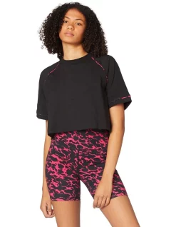 Cheap Sports-Tops Shop 3 Best deal β€οΈ L'URV Tortoise Dream Cropped Tee Ink π