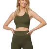 Hot Sale 🌟 L'URV Aura Seamless Sports Crop Olive Green ⭐