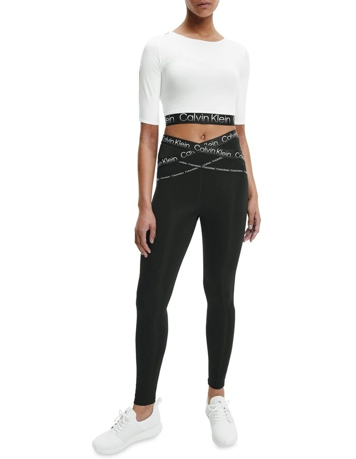 Outlet ๐ฏ Calvin Klein Cropped Logo Top In Bright White โ 4 Outlet ๐ฏ Calvin Klein Cropped Logo Top In Bright White โ - Image 2