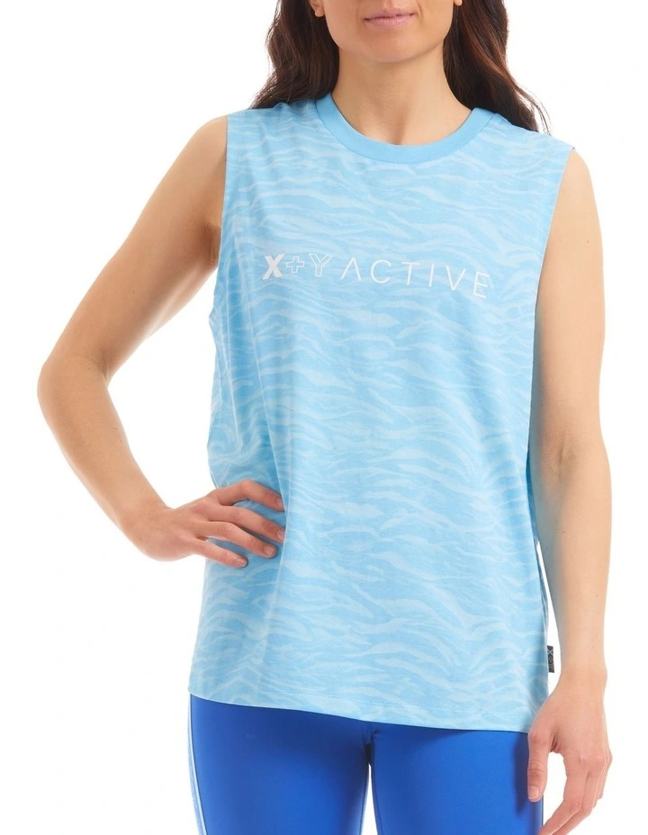 Wholesale π X Y Active Boyfriend Tank Top In Blue Sahara π 2 Wholesale π X Y Active Boyfriend Tank Top In Blue Sahara π